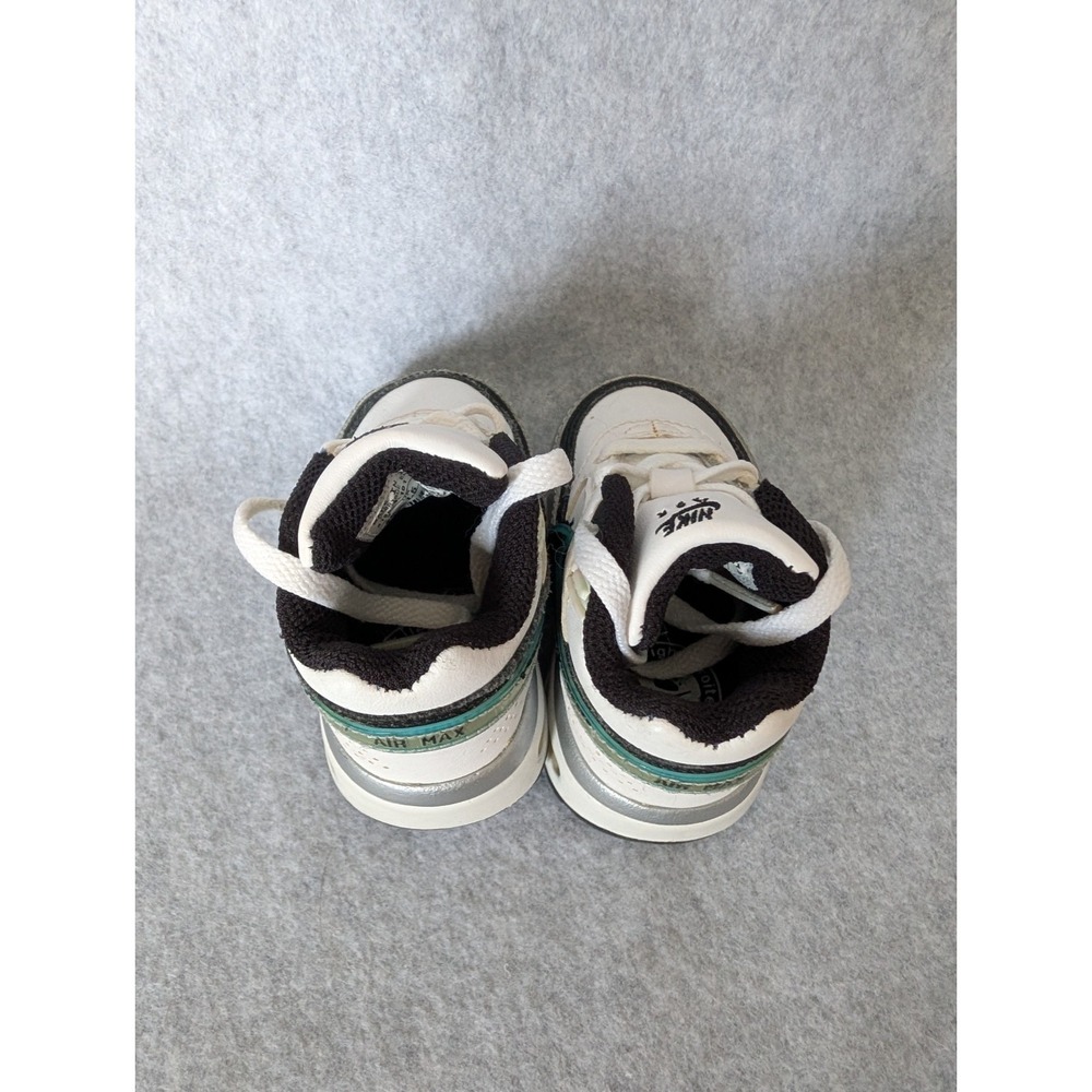 Toddler Nike Air Max Classic Bw Vintage Y2k 2009 Leather Hype 2c White Teal - Picture 8 of 16